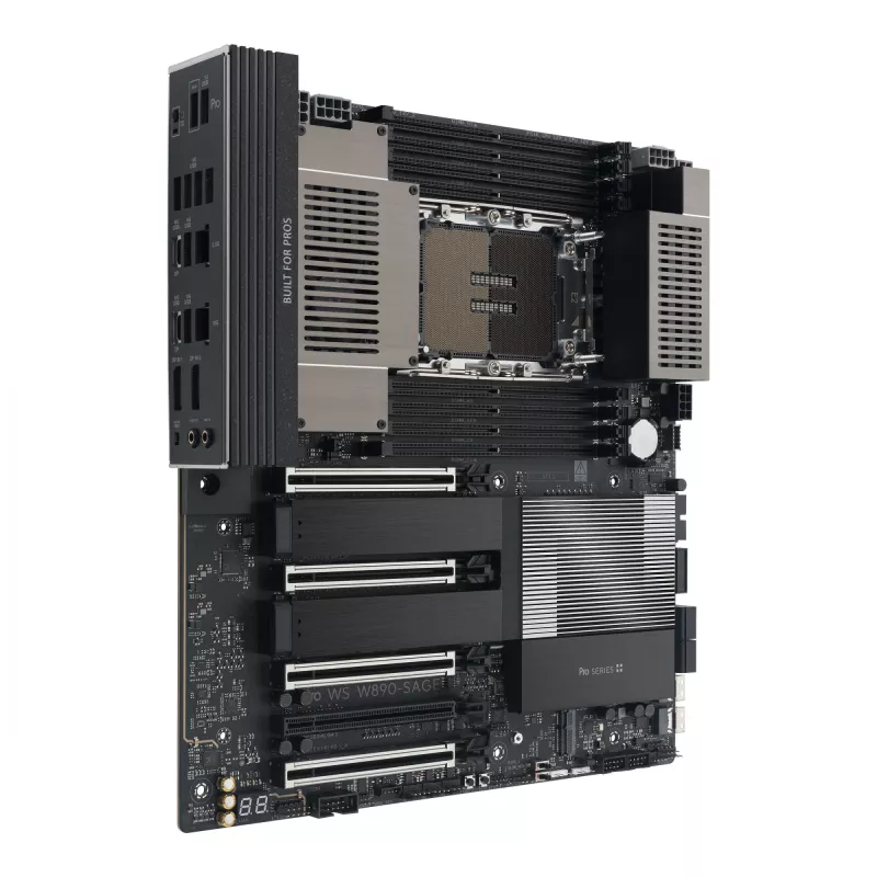 Motininė plokštė ASUS PRO WS W890-SAGE — Intel W890, LGA 4710-2, CEB, 8× DIMM, DDR5, keturių kanalų, 2,5G ir 10G Ethernet