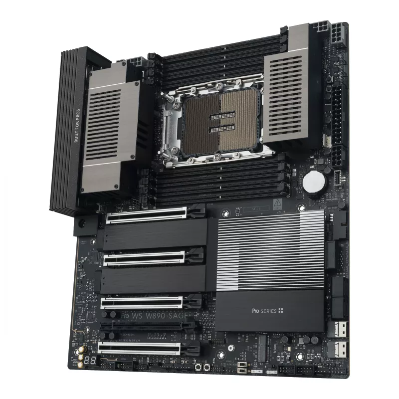 Motininė plokštė ASUS PRO WS W890-SAGE — Intel W890, LGA 4710-2, CEB, 8× DIMM, DDR5, keturių kanalų, 2,5G ir 10G Ethernet