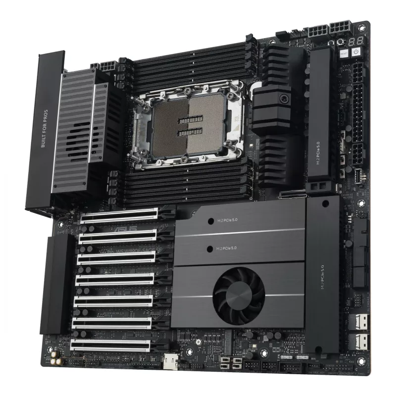 Motininė plokštė ASUS Pro WS W890E-SAGE SE – Intel W890, LGA 4710-2, EEB, 8x DIMM DDR5, aštuonių kanalų atmintis, 10GbE