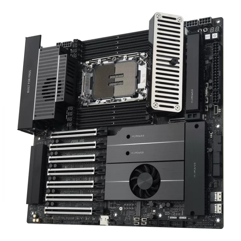 Motininė plokštė ASUS Pro WS W890E-SAGE SE – Intel W890, LGA 4710-2, EEB, 8x DIMM DDR5, aštuonių kanalų atmintis, 10GbE