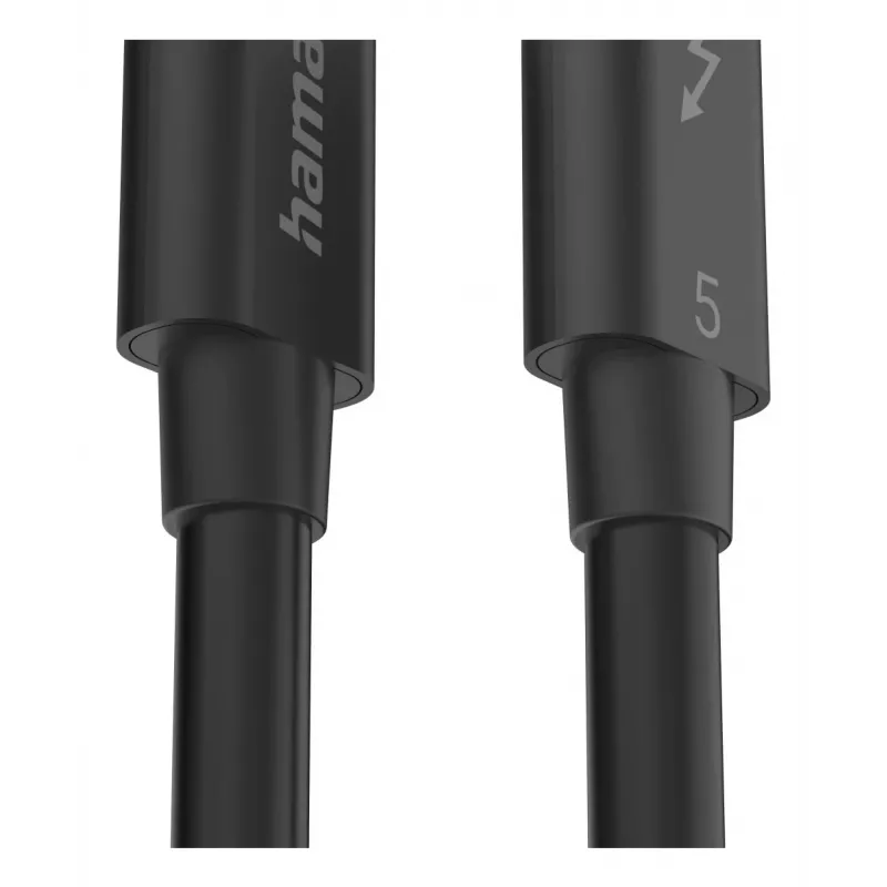 Hama USB-C Thunderbolt 5 kabelis, 80 Gbit/s, 5 A, 240 W, 8K, 1 m