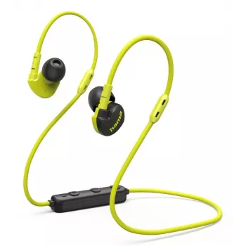 Hama Freedom Athletics III Belaidės ausinės su ausų kabliuku, sportinės, į ausį, Bluetooth, juodos, geltonos