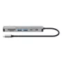 Manhattan USB-C Dock / Hub su kortelių skaitytuvu, prievadai (x5): HDMI, USB-A (x2) ir USB-C (x2), su Power Delivery (PD) 100W – reikalingas išorinis USB-C įkroviklis (neįtrauktas). Maitinamas per USB (nereikia išorinio maitinimo šaltinio), kai PD nenaudo