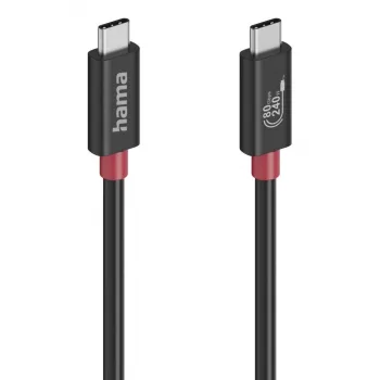 Hama USB-C laidas su E-Marker, USB4 Gen4, 80 Gbit/s, 5 A, 240 W, 1,00 m