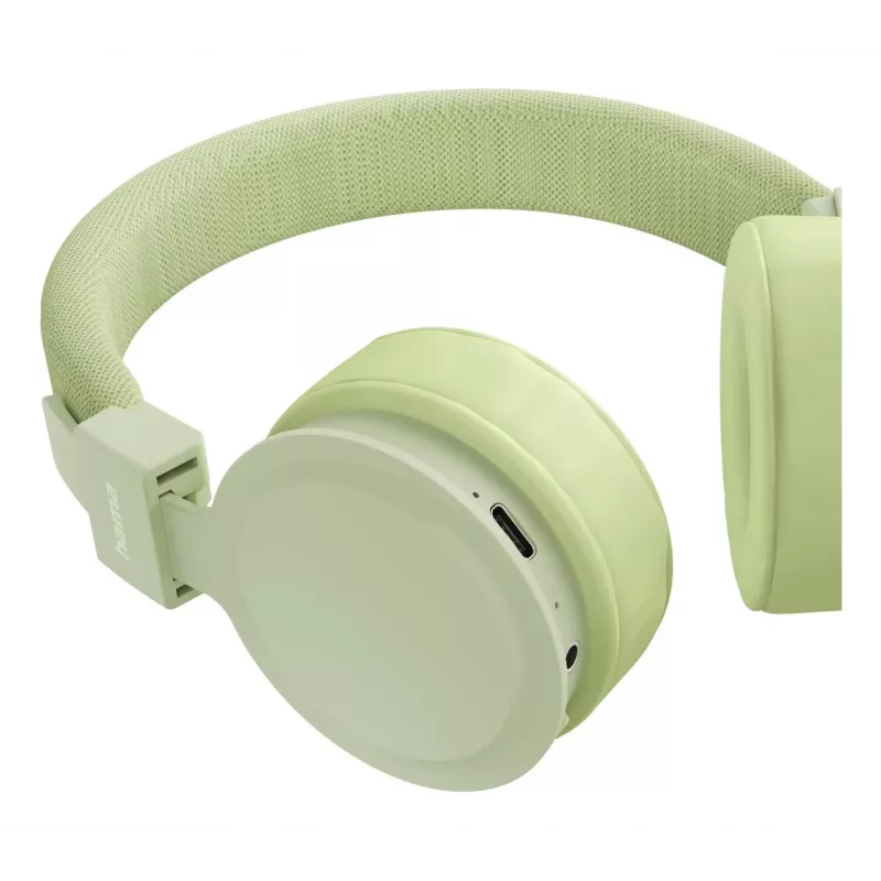 Hama Freedom Lit III Belaidės Ausinės Ausinės su Mikrofonu, Skambučiai/Muzika, USB Type-C, Bluetooth, Žalios