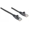 Intellinet tinklo jungiamasis kabelis, Cat6, 0,5 m, juodas, CCA, U/UTP, PVC, RJ45, auksuoti kontaktai, apsaugotas nuo užkabinimo, su gaubtuku, viso naudojimo garantija