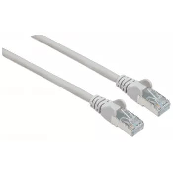 Intellinet tinklo jungiamasis kabelis, Cat6, 15 m, pilkas, varinis, S/FTP, LSOH/LSZH, RJ45, auksuoti kontaktai, su apsauga nuo užkabinimo, su gaubteliais, visam laikui