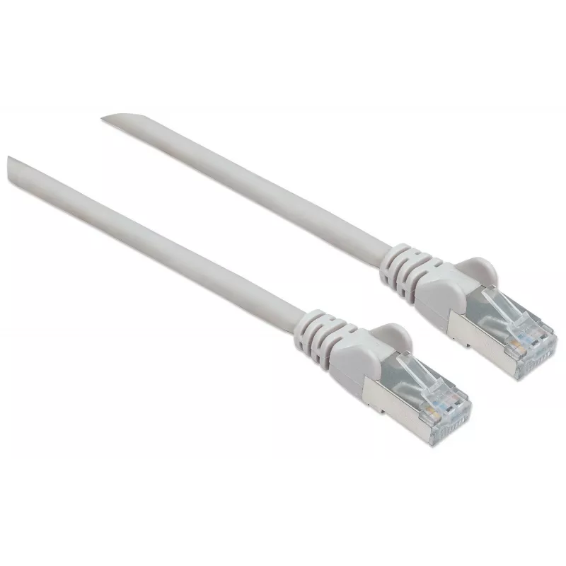 Intellinet tinklo jungiamasis kabelis, Cat6, 0,25 m, pilkas, varinis, S/FTP, LSOH/LSZH, PVC, RJ45, auksuoti kontaktai, be užkabinimo, su apsauginiu gaubteliu, visam gyvenimui garantija
