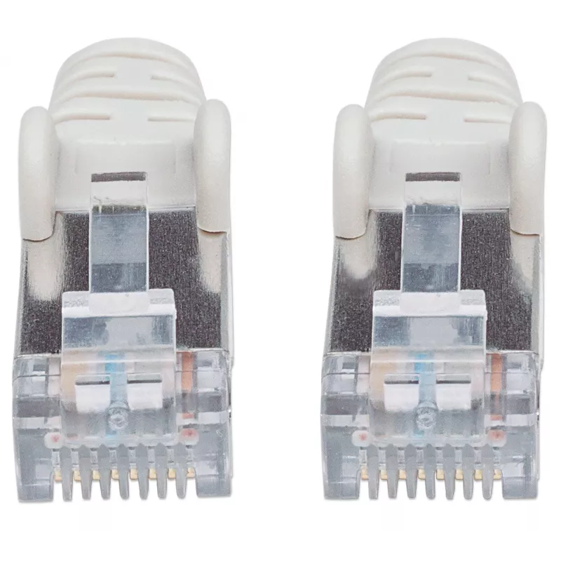 Intellinet tinklo jungiamasis kabelis, Cat6, 0,25 m, pilkas, varinis, S/FTP, LSOH/LSZH, PVC, RJ45, auksuoti kontaktai, be užkabinimo, su apsauginiu gaubteliu, visam gyvenimui garantija
