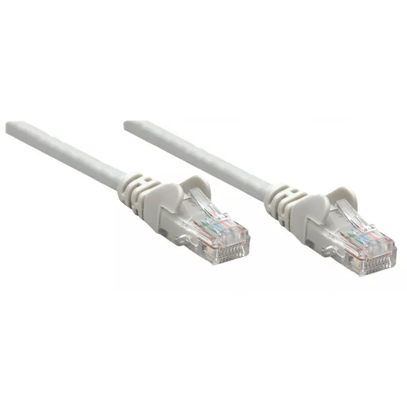Intellinet tinklo jungiamasis kabelis, Cat5e, 0,25 m, pilkas, CCA, SF/UTP, PVC, RJ45, paauksuoti kontaktai, be užkabinimo, su apsauginiu gaubteliu, viso gyvenimo garantija