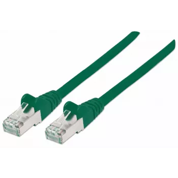 Intellinet tinklo jungiamasis kabelis, Cat7 kabelis/Cat6A kištukai, 1 m, žalias, varis, S/FTP, LSOH/LSZH, PVC, RJ45, paauksuoti kontaktai, be užkabinimo, su apsauginiu gaubteliu, viso gyvenimo garantija