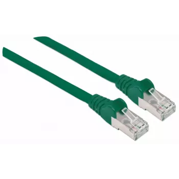 Intellinet tinklo jungiamasis kabelis, Cat7 kabelis/Cat6A kištukai, 1 m, žalias, varis, S/FTP, LSOH/LSZH, PVC, RJ45, paauksuoti kontaktai, be užkabinimo, su apsauginiu gaubteliu, viso gyvenimo garantija
