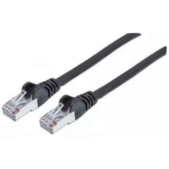 Intellinet Network Patch Cable, Cat7 kabelis / Cat6A kištukai, 7,5 m, juodas, varis, S/FTP, LSOH / LSZH, PVC, RJ45, paauksuoti kontaktai, be užkabinimo, su apsauginiu gaubteliu, viso gyvenimo garantija