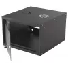 Intellinet 19 colių tinklo spinta – sieninis montavimas (Basic), 6U, 560 mm gylio, juoda, plokščia pakuotė, maks. 50 kg, naudingas gylis 500 mm, stiklinės durys, stovas