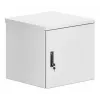 Intellinet Industrial IP55 sieninis 19 inch spintos korpusas su integruotais ventiliatoriais, 12U, 600 mm gylis, su stogo ventiliacijos bloku, dulkėms ir vandeniui atsparus, surinktas, šviesiai pilkas RAL7035