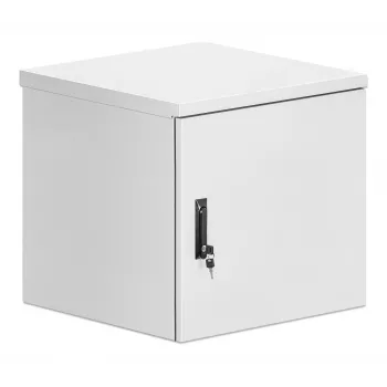 Intellinet Industrial IP55 sieninis 19 inch spintos korpusas su integruotais ventiliatoriais, 12U, 600 mm gylis, su stogo ventiliacijos bloku, dulkėms ir vandeniui atsparus, surinktas, šviesiai pilkas RAL7035