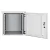 Intellinet Industrial IP55 sieninis 19 inch spintos korpusas su integruotais ventiliatoriais, 12U, 600 mm gylis, su stogo ventiliacijos bloku, dulkėms ir vandeniui atsparus, surinktas, šviesiai pilkas RAL7035