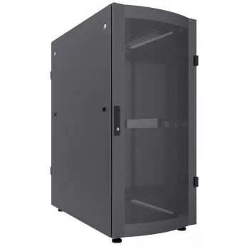 Intellinet 19 colių serverio spinta - laisvai pastatoma, 36U, 600x1200 mm (plotis x gylis), juoda, plokščioje pakuotėje, maks. 1500 kg, daugiataškis durų užraktas, po vieną užraktą šoninėms plokštėms, naudingas gylis 123–973 mm, IP20, stelažas, plienas