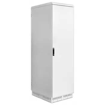 Intellinet pramoninis IP55 19 colių tinklo spintas su integruotais ventiliatoriais, 42U 800 mm gylis, stogo montuojamas keturių ventiliatorių vėdinimo blokas, apsauga nuo dulkių ir vandens srovių, ant grindų statomas, surinktas, šviesiai pilkas RAL7035
