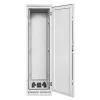 Intellinet pramoninis IP55 19 colių tinklo spintas su integruotais ventiliatoriais, 42U 800 mm gylis, stogo montuojamas keturių ventiliatorių vėdinimo blokas, apsauga nuo dulkių ir vandens srovių, ant grindų statomas, surinktas, šviesiai pilkas RAL7035