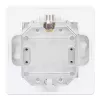 Intellinet 2-Port Cat6a 10G Ekranuota RJ45 Sieninė Jungtis su Plokščiu Montavimu ir Rozete, STP, Signal White RAL9003