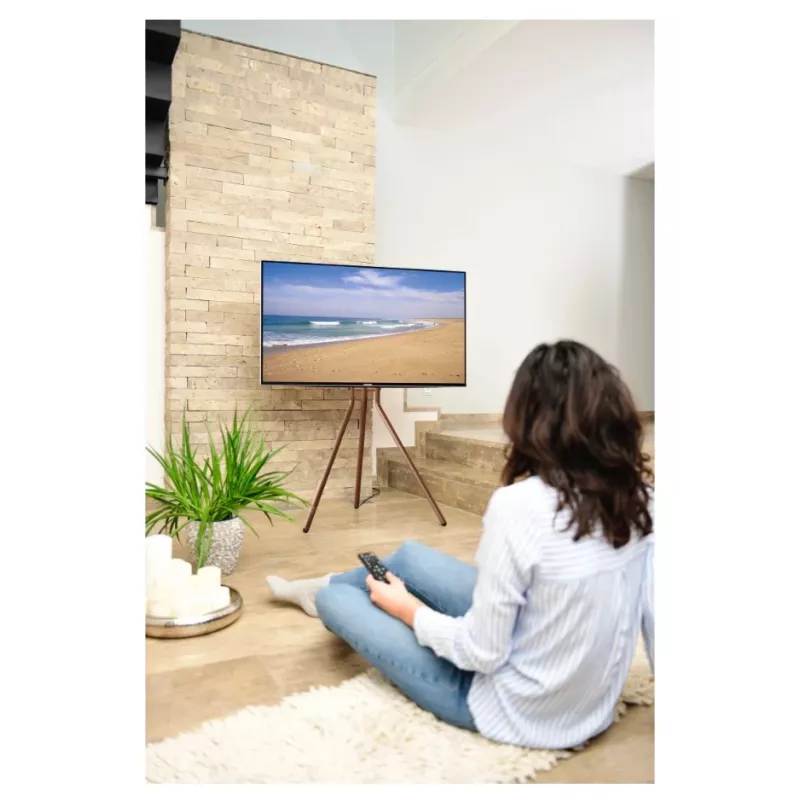 Paveikslėlio stovas televizoriui Hama Easel Design 190,5 cm (75 col.) juodas, riešutas