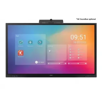 Sharp PN-LC862 Skaitmeninis informacinis ekranas 2,18 m (86 colių) LCD Wi-Fi 450 cd/m² 4K Ultra HD Juodas Liečiamasis ekranas Įmontuotas procesorius Android 11 16/7