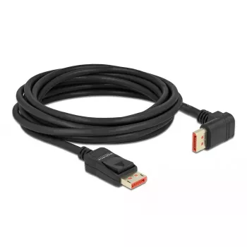 DisplayPort kabelis DeLOCK 87057 8K 60Hz 5m vyriškas į vyrišką 90° kampu