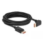 DisplayPort kabelis DeLOCK 87057 8K 60Hz 5m vyriškas į vyrišką 90° kampu