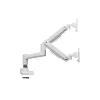 Equip 650183 Dvigubo monitoriaus laikiklis ant stalo, 17 inch-35 inch, 40 kg, baltas