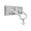 Equip 650183 Dvigubo monitoriaus laikiklis ant stalo, 17 inch-35 inch, 40 kg, baltas