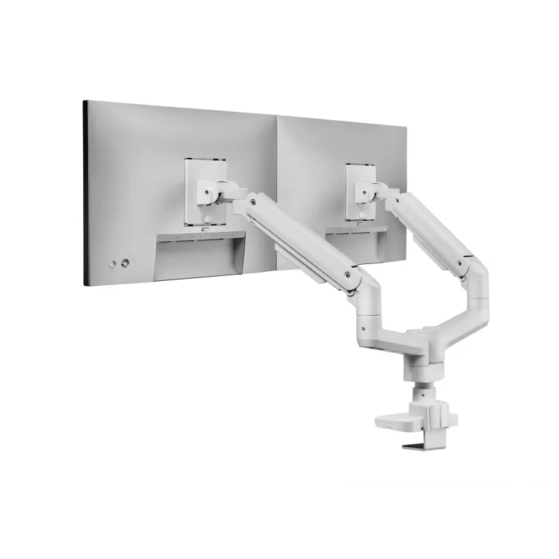 Equip 650183 Dvigubo monitoriaus laikiklis ant stalo, 17 inch-35 inch, 40 kg, baltas