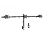 Equip 17 inch-32 inch reguliuojamas trijų monitorių laikiklis ant stalo spaustuvu/įvore 21 kg