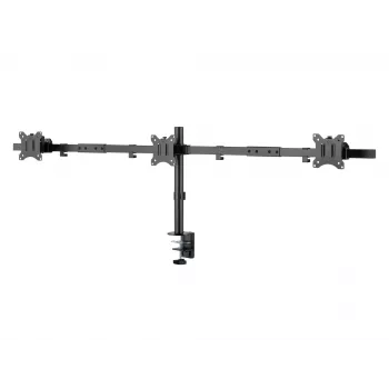 Equip 17 inch-32 inch reguliuojamas trijų monitorių laikiklis ant stalo spaustuvu/įvore 21 kg