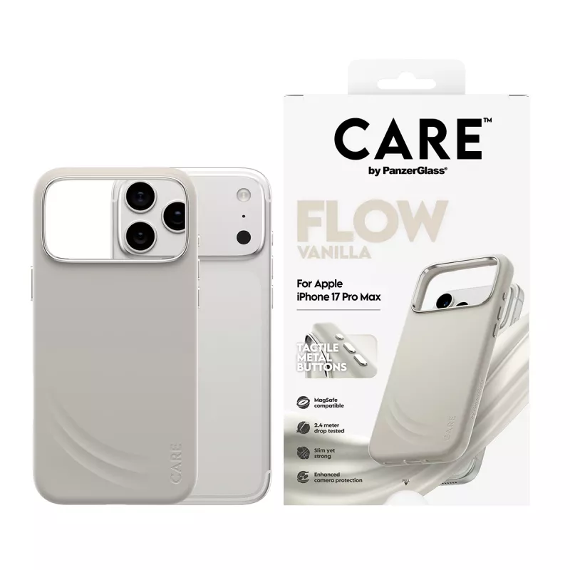 PanzerGlass CARE by® Feature FLOW Dėklas Vanilla su MagSafe iPhone 17 Pro Max