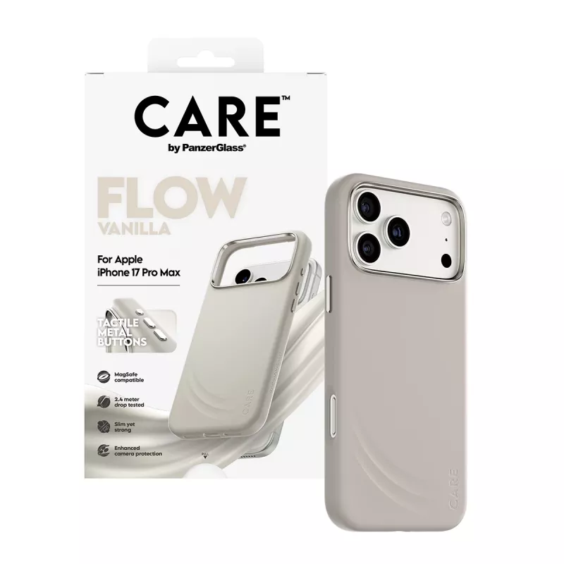 PanzerGlass CARE by® Feature FLOW Dėklas Vanilla su MagSafe iPhone 17 Pro Max