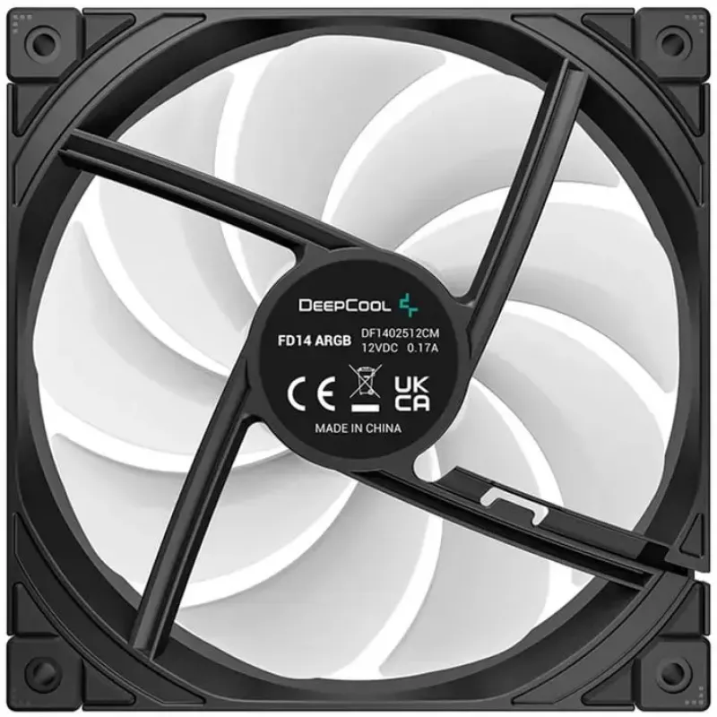 Kompiuterio korpuso ventiliatorius DeepCool FD14 ARGB 140mm juodas 140x140x25