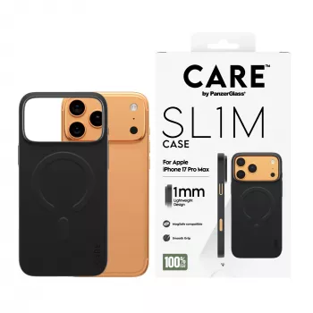 PanzerGlass CARE™ SL1M Case Black su MagSafe, skirta iPhone 17 Pro Max