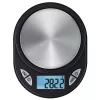 Elektrinės virtuvinės svarstyklės Xavax Jewel Black Oval – maks. 0,5 kg, tikslumas 0,1 g, CR2032 baterija, 130×100×15 mm