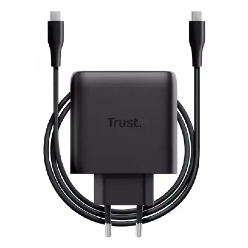 Įkroviklis Trust Maxo 65W USB-C GaN, vidaus, nešiojamam kompiuteriui, planšetei, išmaniajam telefonui