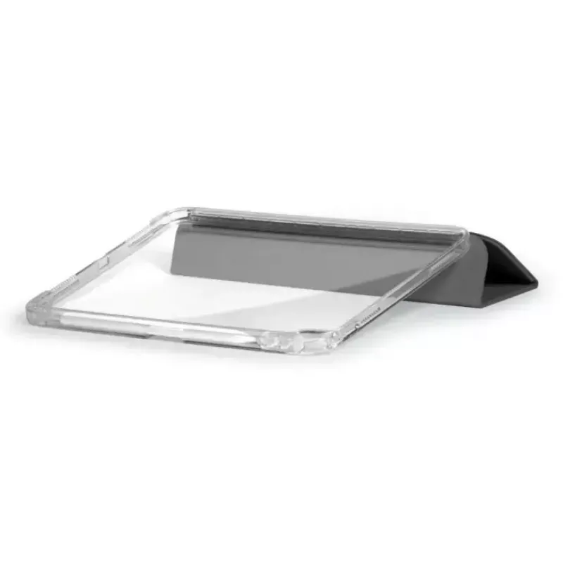 Dėklas su atlenkiamu dangteliu Port Designs Noumea II Slimclear Eco, skirtas iPad Air 11 colių (27,9 cm) — PET, 3 stovėjimo režimai, juoda/skaidri
