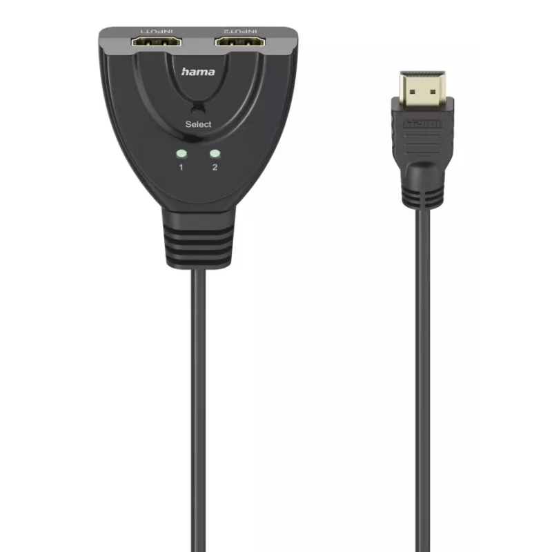 Hama 4K HDMI 2x1 Toggle Switch, 2x HDMI Lizdas - 1x HDMI Kištukas