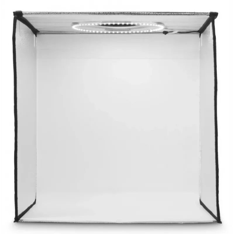 Mini foto studija HAMA sulankstoma dėžutė su LED žiedine šviesa 50×50 cm, modelis 00004664
