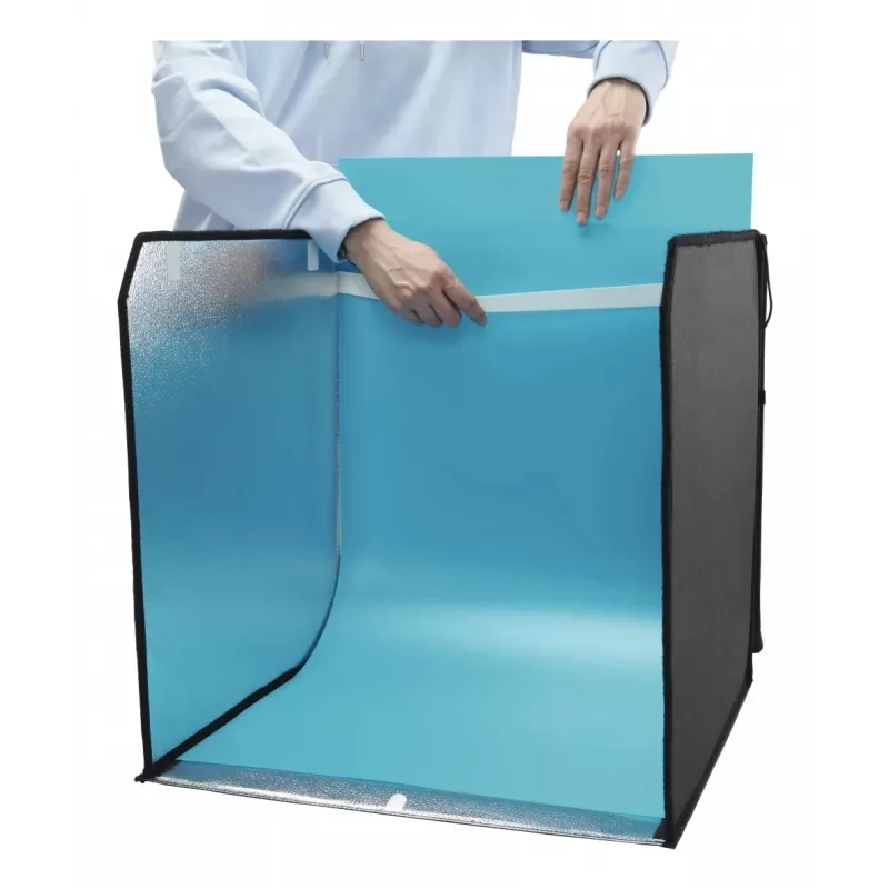 Mini foto studija HAMA sulankstoma dėžutė su LED žiedine šviesa 50×50 cm, modelis 00004664