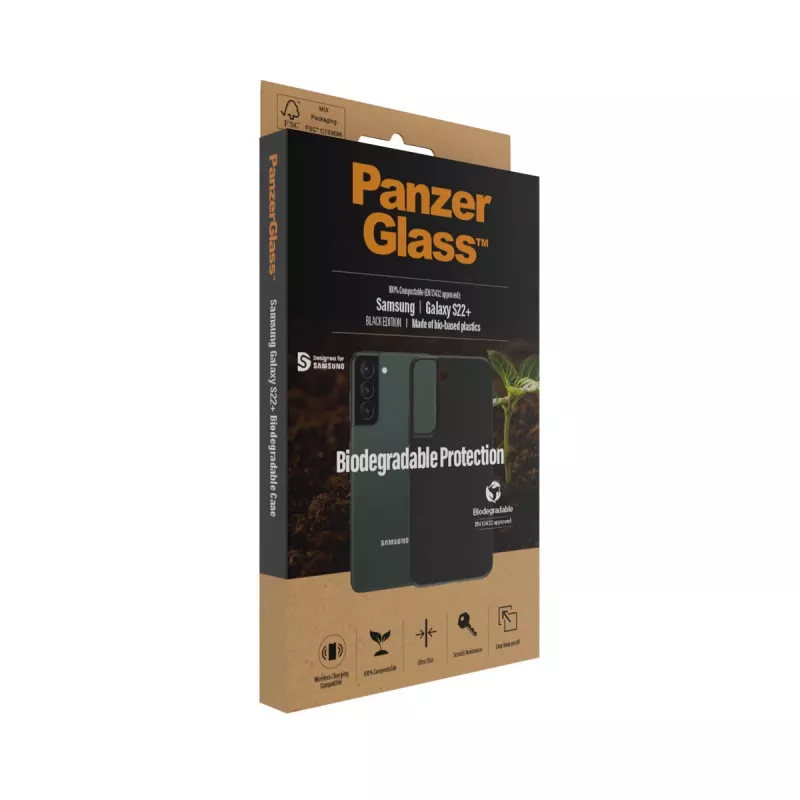 PanzerGlass Samsung Galaxy S22 Plus juodas biologiškai skaidrus dėklas