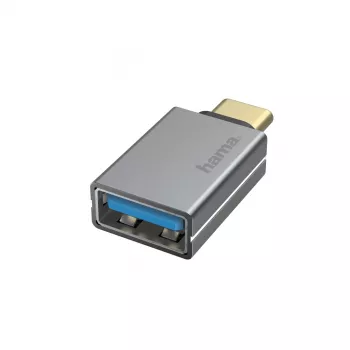 Hama 00200300 lyties keitiklis USB Type-A į USB Type-C pilkas