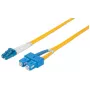 Intellinet Fiber Optic Patch Cable, OS2, LC/SC, 1m, Geltona, Duplex, Vienmodis, 9/125 µm, LSZH, Pluoštas, Viso gyvenimo garantija