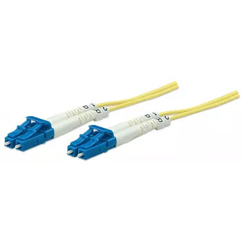 Intellinet Fiber Optic Patch Cable OS2 LC/LC 5m Duplex Single-Mode 9/125 µm LSZH geltona