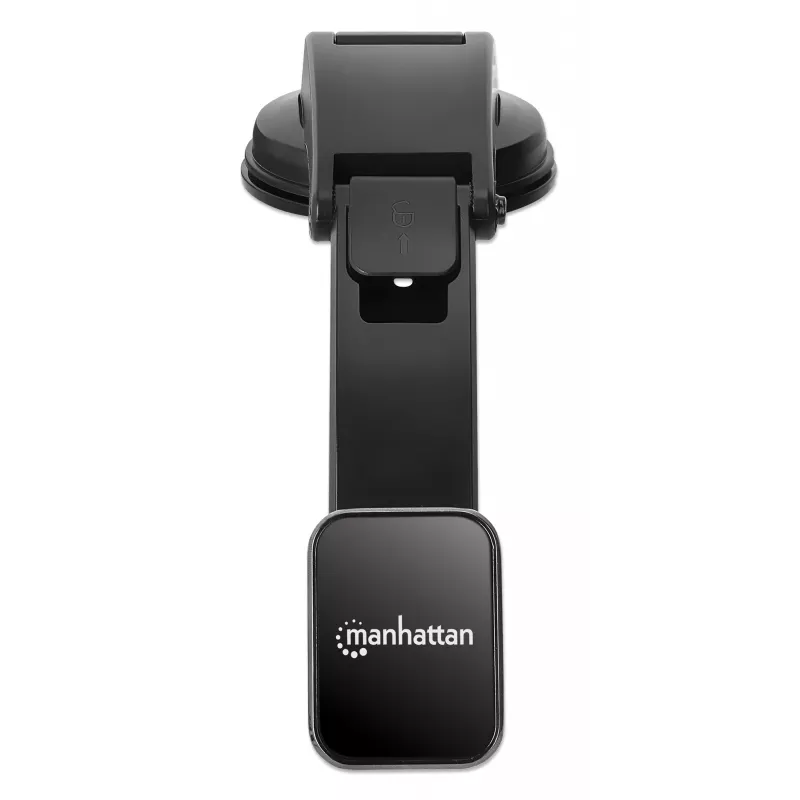 Manhattan Universalus automobilio prietaisų skydelio laikiklis su magnetiniu telefono laikikliu išmaniesiems telefonams, horizontaliam arba vertikaliam naudojimui, juodas, trejų metų garantija