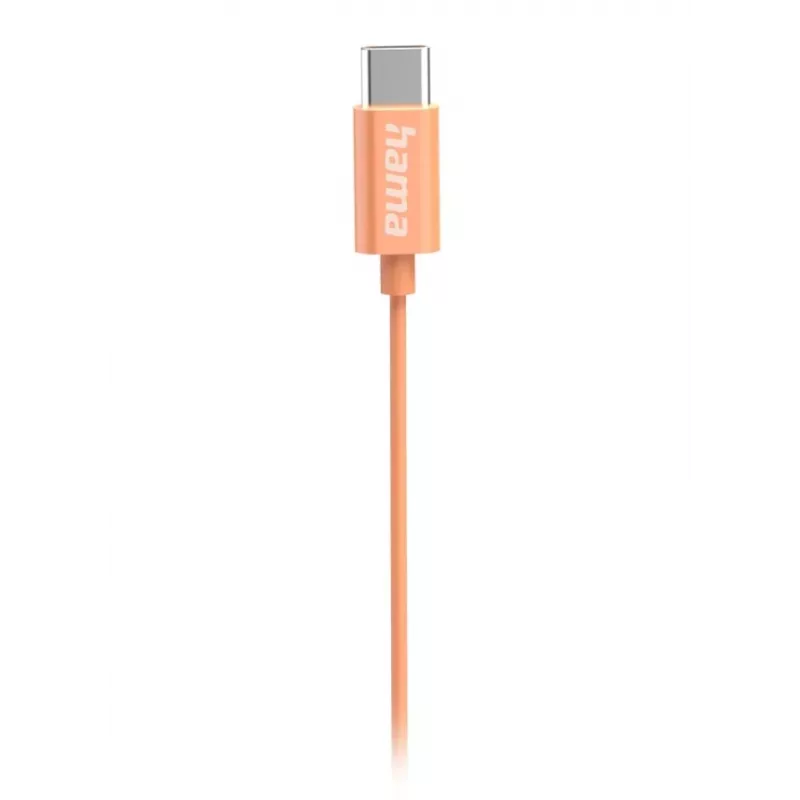 Hama Curly ausinės laidinės į ausį skambučiams/muzikai USB-C oranžinė